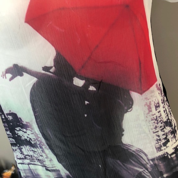 Oversized silk screen effect tee solid black back - Picture 2 of 7